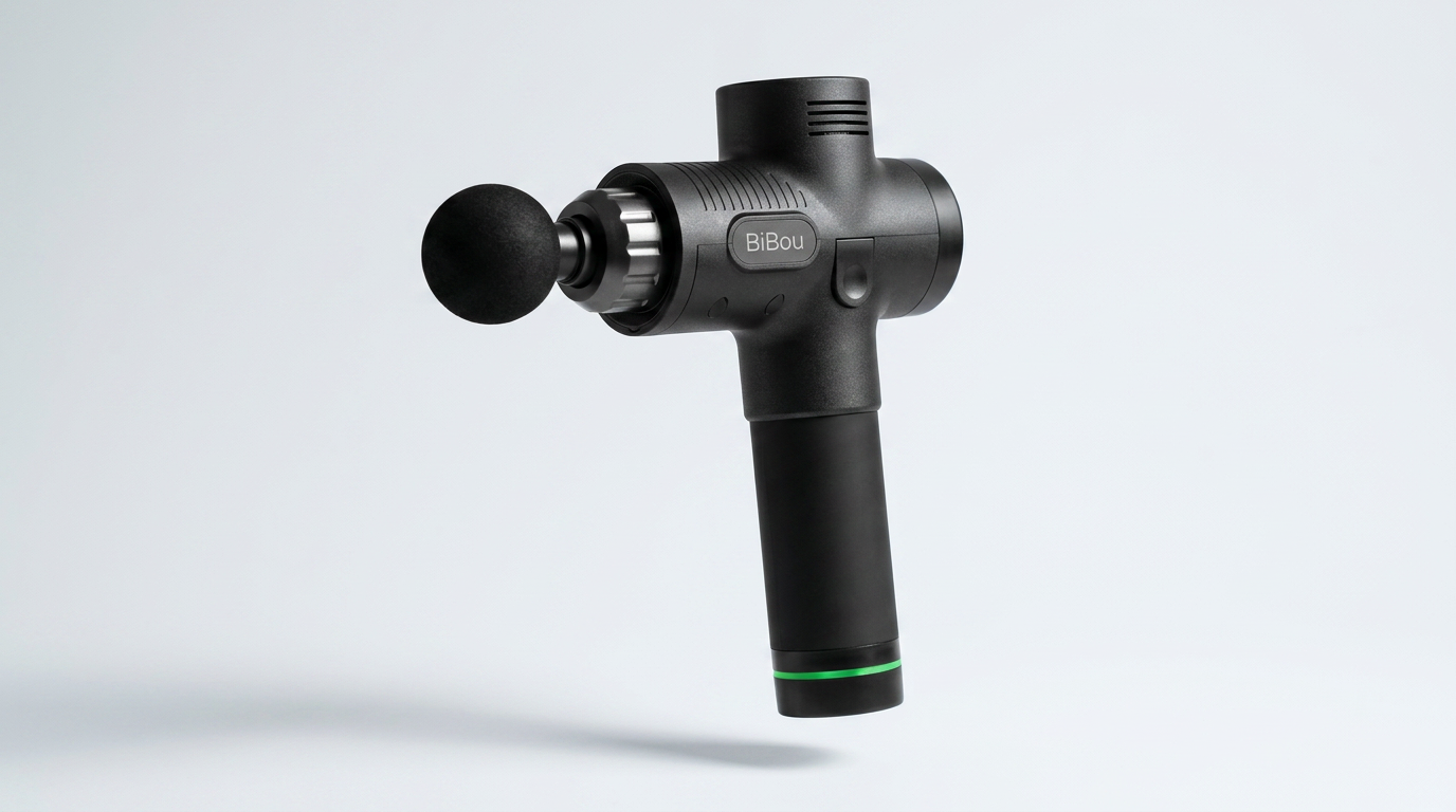 BiBou Pro — pistolet de massage premium noir mat